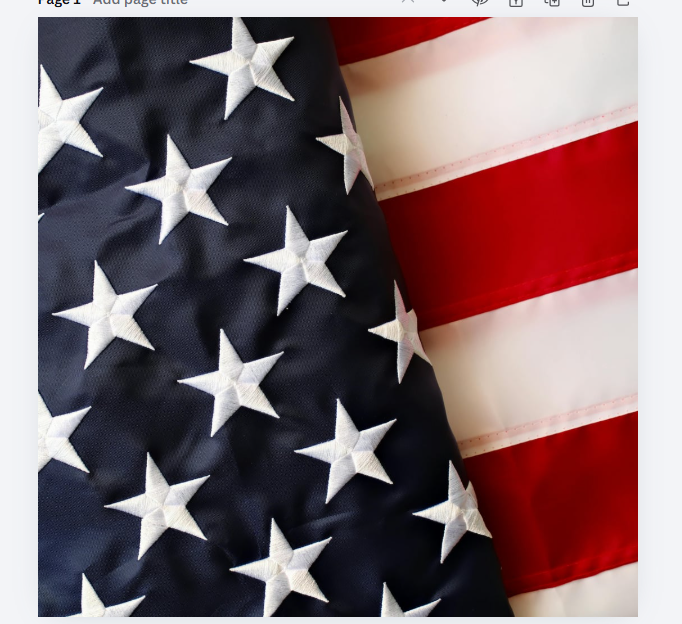 American U.S. flags