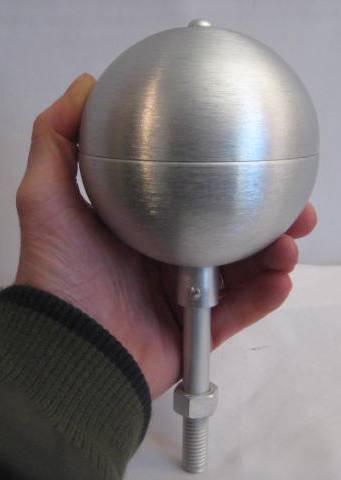 Clear Anodized Aluminum Flagpole Ball