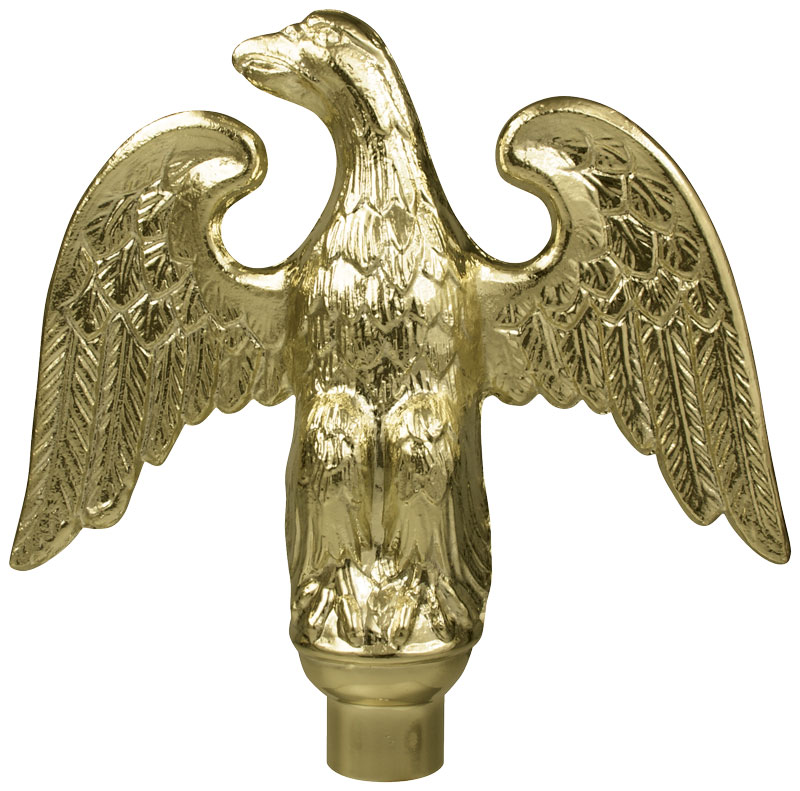 AES Indoor Flag Pole Flagpole Topper Brass Cross 