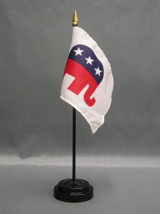 Republican Elephant Desk Flag