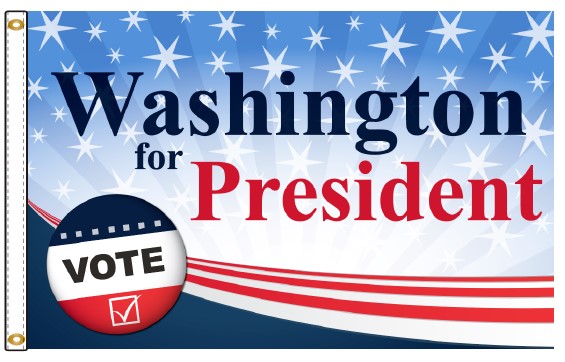 Washington for president flag